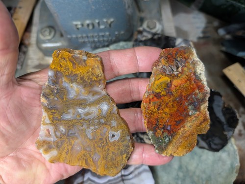Agate Rough Slabs 728 gms Asst Agate Slabs Lapidary Rough Stones - Picture 7 of 24