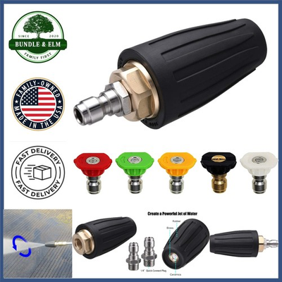 #ad Powerful Pressure Washer Nozzle with Rotating Action and Quick Connect Fitting $35.89