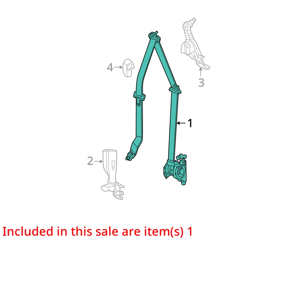 Натяжитель ремня безопасности переднего ковшеобразного сиденья водителя подходит для CARAVAN 14-20 1551805 - Изображение 3 из 4