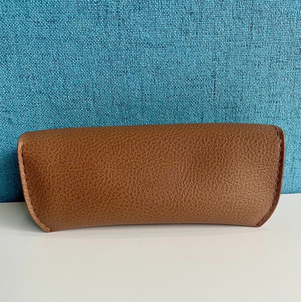 Vintage Ray-Ban Soft Case Brown Textured Snap Closure with Cleaning Cloth  - Image 4 of 4