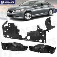 Front Fender Liner Engine Splash Shield Set For 2013 2014 2015 Honda Accord