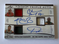 2025 Leaf In The Game Used Sports Triple Patch Auto - Giannis/Kevin/Charles 1/2