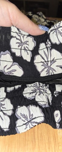 2 pc pink hibiscus floral flower running workout shorts & matching crop tank - Picture 7 of 15