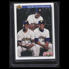 Ken Griffey Sr./Ken Griffey Jr./Craig Griffey #85 1992 Upper Deck Mariners Card