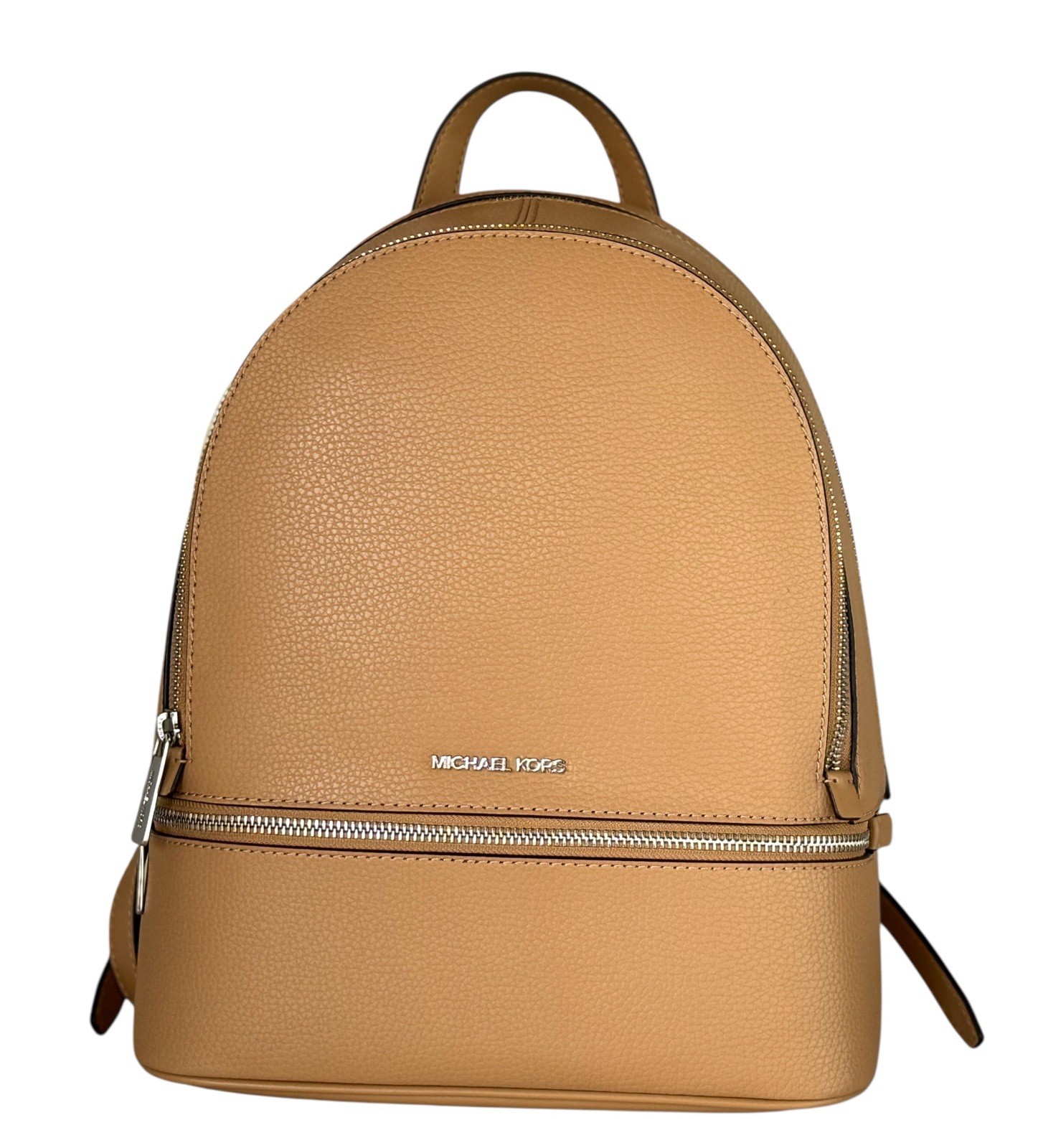 Michael Kors Rhea Medium Zip Leather Backpack Peanut — image 4
