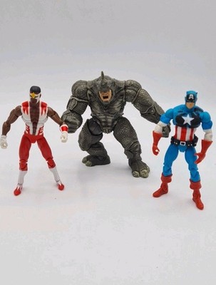 Hasbro Marvel 2009 2010 Captain America Falcon Rhino 4'' Figuren lose A47