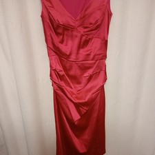 SUZI CHIN FOR MAGGY BOUTIQUE FUSCHIA PINK RUCHED COCKTAIL DRESS WOMEN'S SIZE 2
