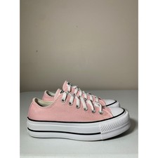 Converse Chuck Taylor All Star Lift Platform Pink Canvas Low Top Shoes Women 6.5