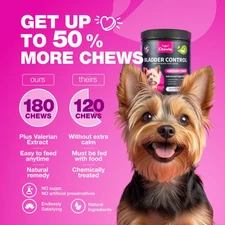 Dog UTI & Bladder Support Chews Cranberry Supplement for Urinary & Kidney Health