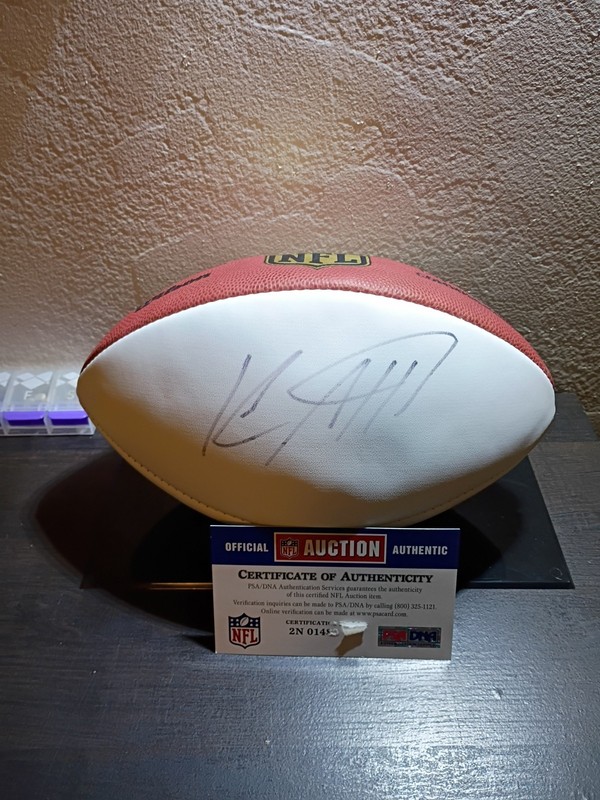 Keenen Allen Autographed Duke Whit Panel Football. Pas Authentic. Chargers,Bears