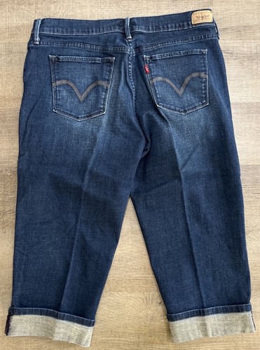 Levis 515 Capri Jeans Cuffed Cotton Blend 12 - Picture 7 of 8