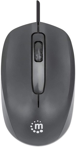 Manhattan Comfort II Optical USB Mouse Black - Picture 4 of 5
