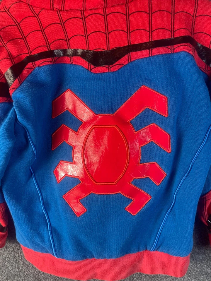 Suéter con Capucha Cremallera Completa Marvel Spiderman Talla 4 Rojo Algodón Niño Pequeño Foto 4 de 4
