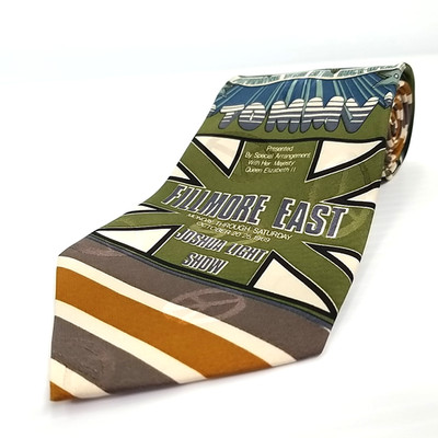 Filmore East Poster Ties The Who Performs Tommy Rock Opera Silk Necktie 57'' x 4''