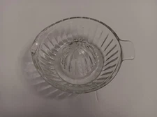 Antique Glass Juicer Citrus Reamer Squeezer Orange Lemon Clear Country