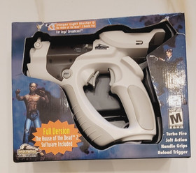 DREAMCAST PELICAN STINGER LIGHT GUN BLASTER IN HOUSE OF DEAD 2 BOX
