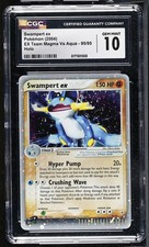 CGC 10 GEM MINT Swampert EX 95/95 EX Team Magma Vs Aqua Holo Pokemon Card