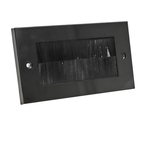 BRUSH Faceplate Cable Exit/Entry/Wall Single/Double Gang Black/White/1 or 2 Gang - Afbeelding 32 van 32