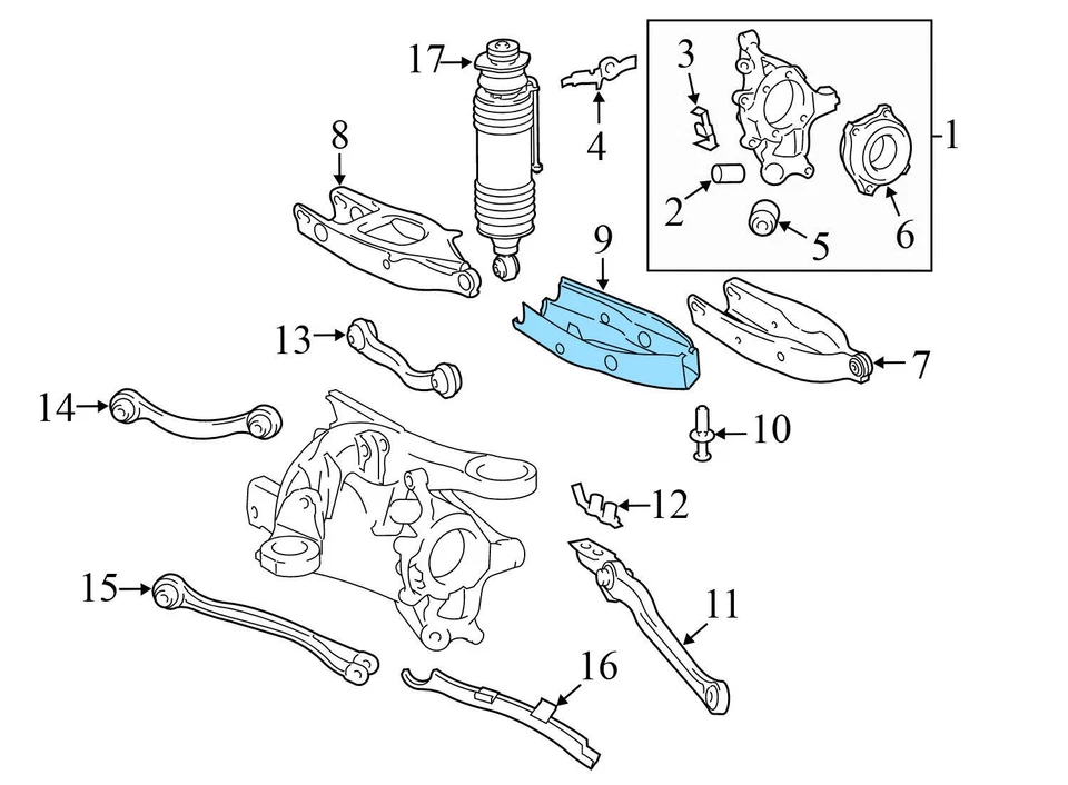 2007-2012 MERCEDES-BENZ SL550 - REAR Control ARM Cover 2303520188 - Image 4 of 4
