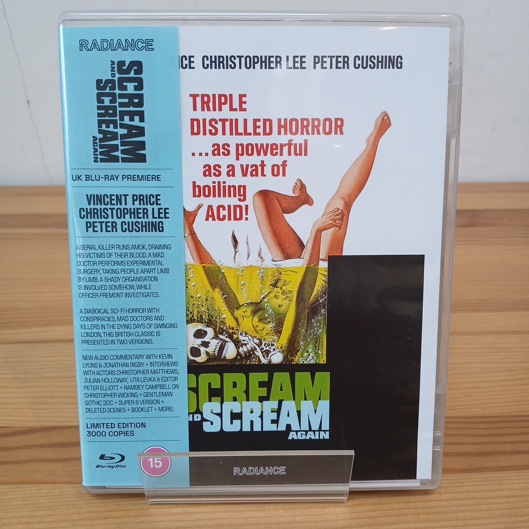 Scream and Scream Again Radiance Films BluRay Limited Ed. #25 Complete VGC UK !