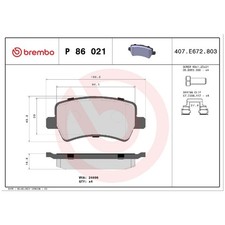 Satz Bremsbeläge Bremsklötze hinten für Volvo V60 1 155 157 V70 3 135 | 23915