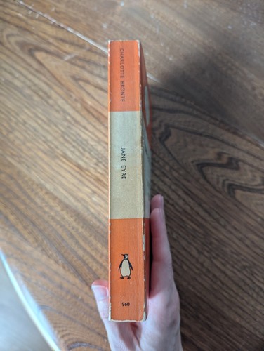 Jane Eyre by Charlotte Brontë 1960 Orange Penguin Vintage Paperback Book - Picture 3 of 4
