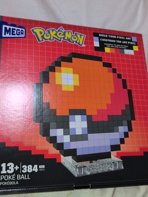 Mega Bloks - Pokemon Classic Poke Ball, Pixel Art, 342 Piece Building Toy New