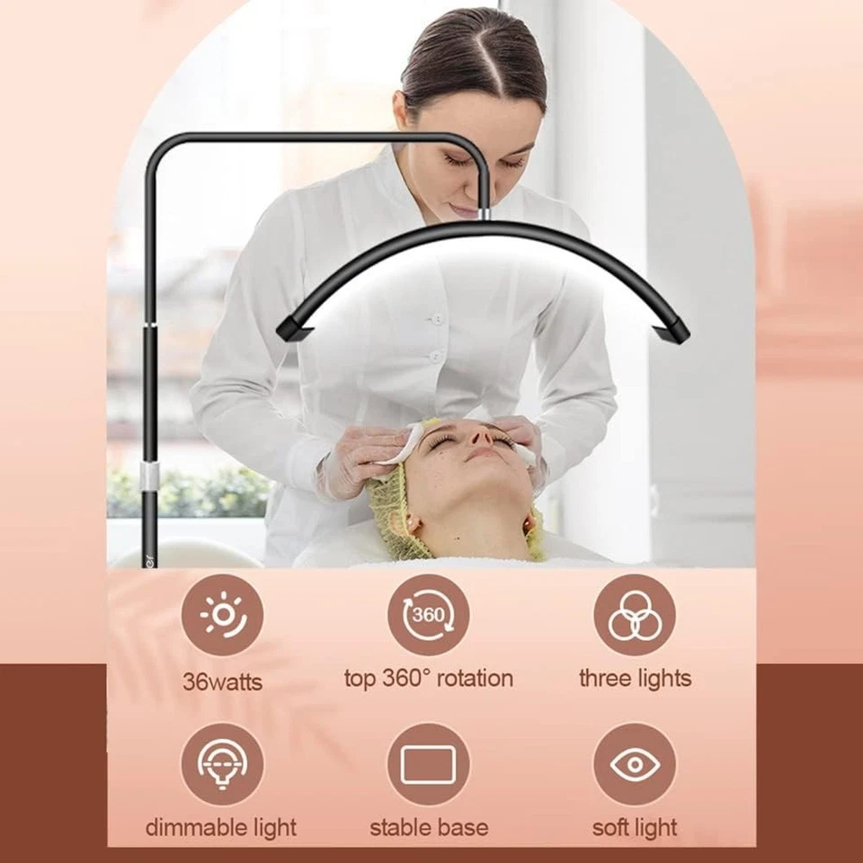 Lámpara de media luna 36W con soporte para teléfono ajustable luz de media luna Foto 3 de 4