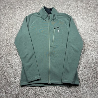 Peak Performance Waitara Z Mens XL Full Zip Fleece Jacket Sage Green G55184047