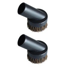 2PCS Durable Round Dust Brush 1.25'' Vacuum Hose Horse Hair for Most Cleaners