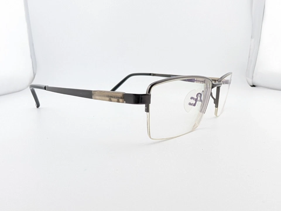Monturas de gafas Porsche Design solamente, P9201 C2, 55-16-140, grises, hechas en Italia Foto 4 de 4
