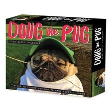 Willow Creek Press,  Doug the Pug 2026 Desk Calendar, 6.18'' X 5.43'', Daily Cal