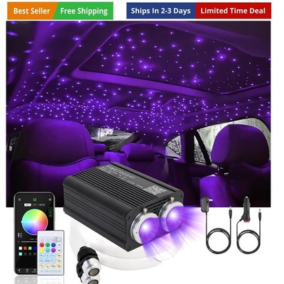 Twinkle Headliner Star Light Kit, 1000Pcs*0.03in*9.8ft Ceiling Fiber Optic Li...