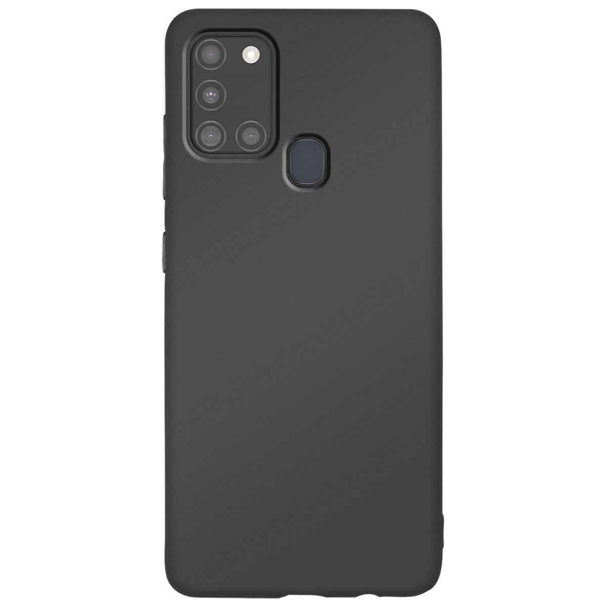 Coque Samsung A21s Jaym noire en microfibre pour vos déplacements quotidiens