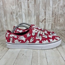Disney Vans Auténticos Zapatos Para Hombre 10 Rojo Estampado Dálmata Tenis