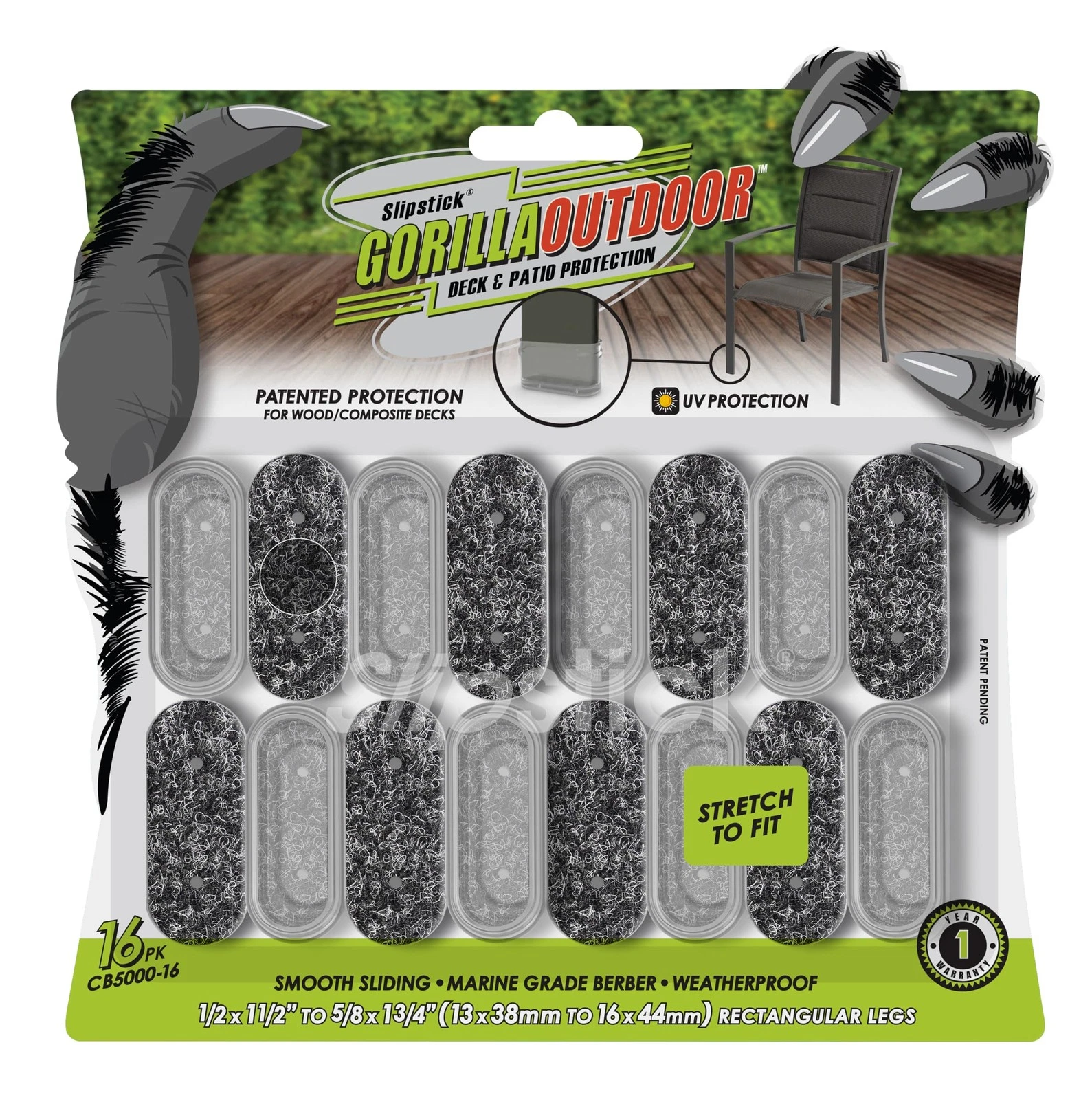 GorillaOutdoor Berber Furniture Feet Pads with Clear Sleeve Sock (16 Pack) We...
Opens in a new wind