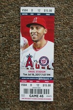 LOS ANGELES ANGELS VS NATIONALS 7/18/2017 FULL TICKET ~ HARPER/RENDON/TROUT+ HRs