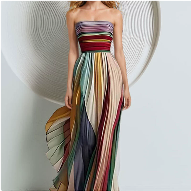 multicolor beach dress GODDESS VIBES