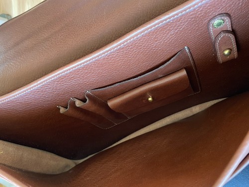 GHURKA No. 95 Counselor Chestnut Leather Briefcase Messenger Laptop Bag MINT! - Picture 7 of 11