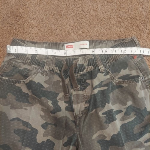 Levis Joggers Boys Size L Camouflage 12-13 Pants Green Draw String Elastic Waist - Picture 4 of 6
