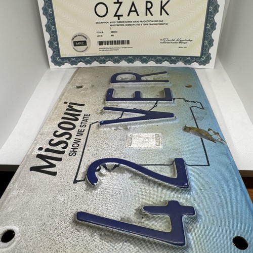 Ozark Set Requisiten - Charlotte’s Permit, Buddys Autokennzeichen und Nummernschild mit Zertifikat - Bild 6 von 20
