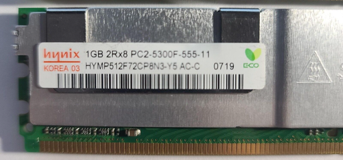 HYNIX/1GB 2Rx8 PC2-5300F-555-11/Server/Ram/Memory/HYMP512F72BP8N3-Y5/4x1GB=4GB - Picture 2 of 3