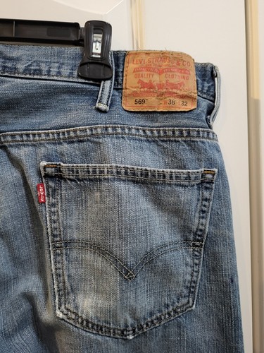 Levi’s 569 Loose Straight Denim Jeans Light Wash Herren Größe 38x32 - Bild 4 von 13