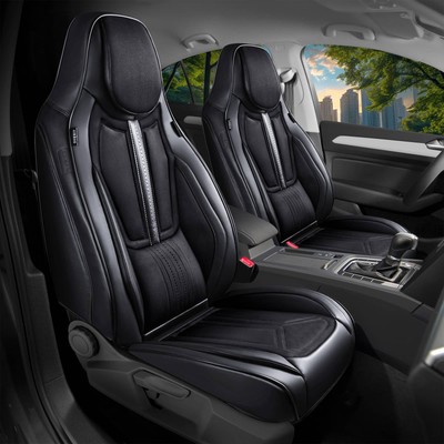 Lexus LS 4 Baujahr 2007-2018 kompatible Schonbezüge in Schwarz DS3