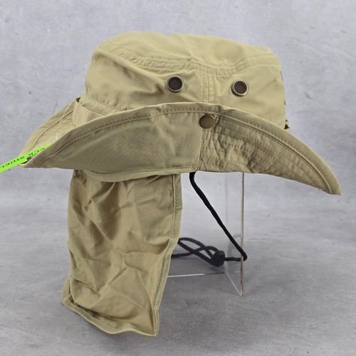 Avalanche Foldable Outdoor Boonie Bucket Hat With Neck Shield Khaki One Size Cap - Picture 6 of 19
