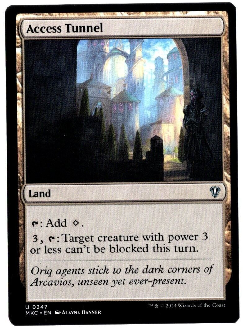 Access Tunnel 0247 Non Foil Uncommon Murders at Karlov Manor MTG Near Mint