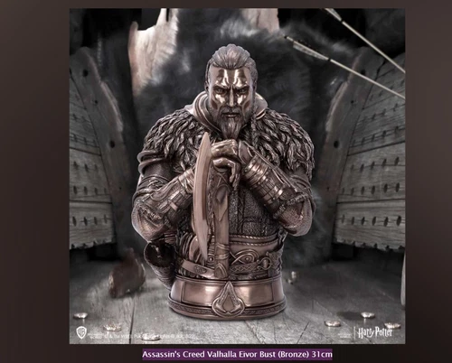 Officially Licensed Assassin's Creed® Valhalla Eivor Bust (Bronze) 31cm