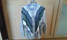 Damen, warme Stickjacke m. Muster Gr. XXL