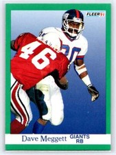 1991 Fleer #316 Dave Meggett