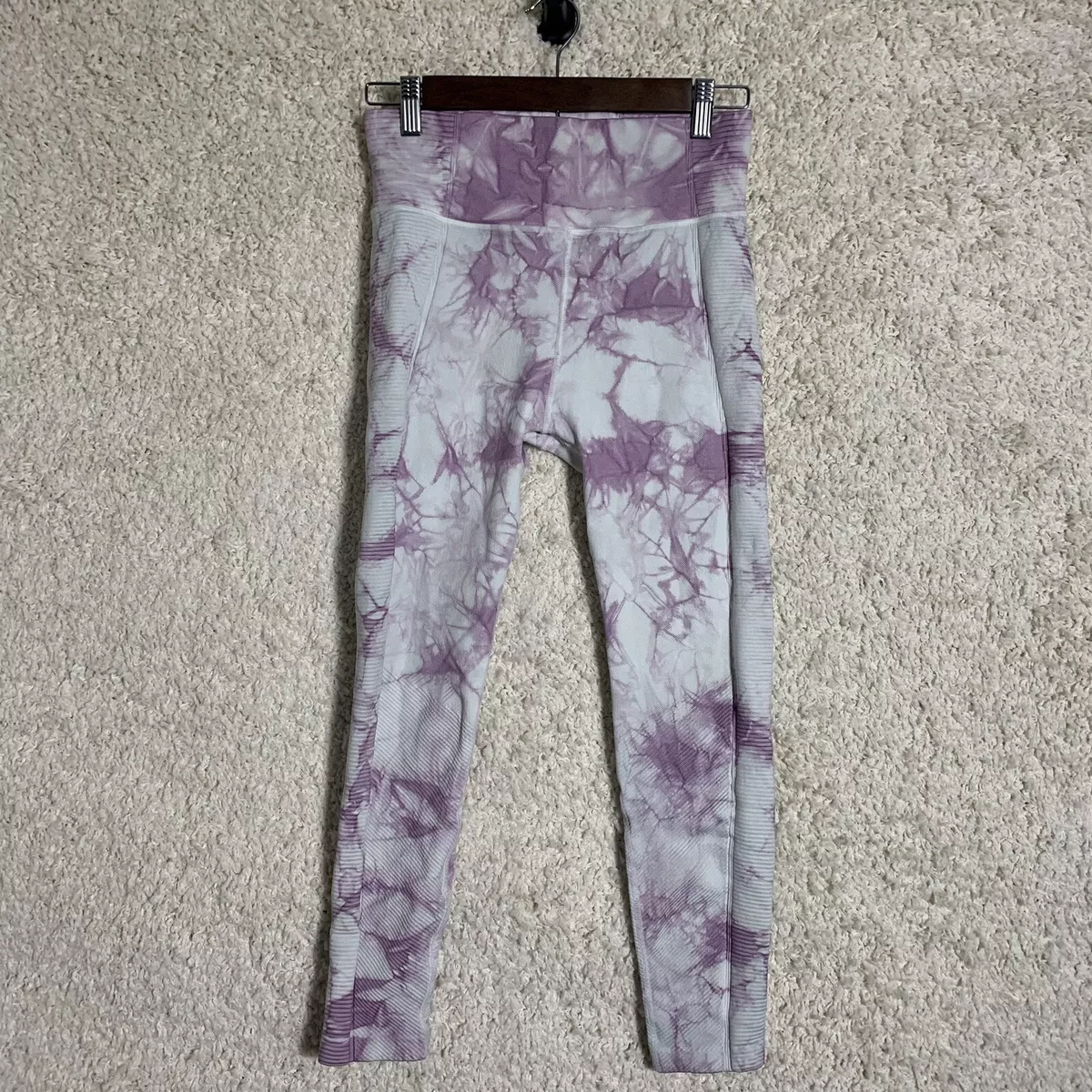 OFFLINE By Aerie Pink Tie-Dye Leggings Womens Medium High Rise Ribbed  Stretch